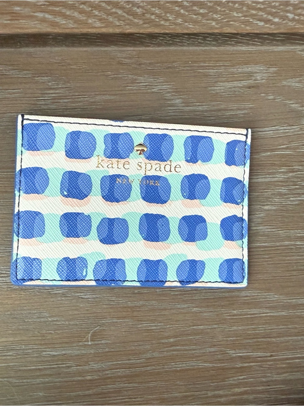 Kate Spade New York Blue Geometric Print Card Holder